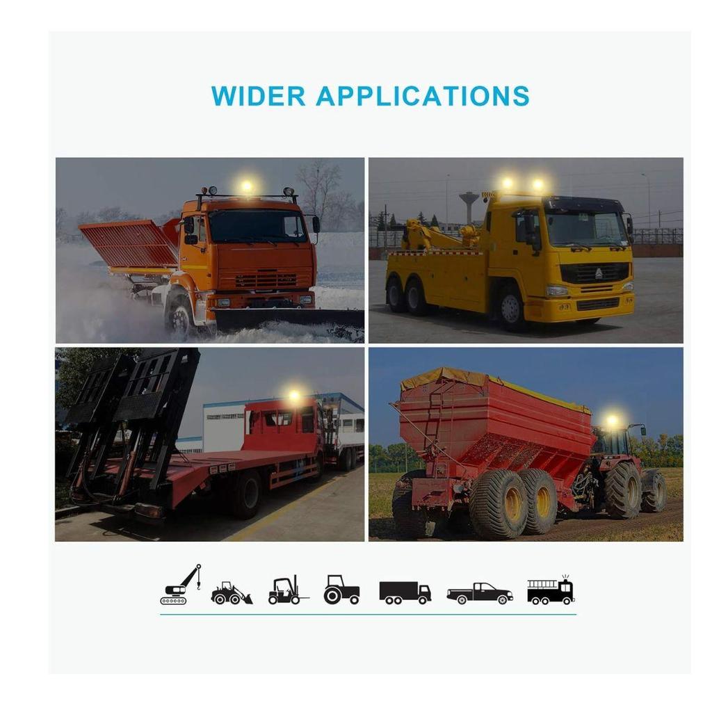 LED Pods 4.1 Inch 24V Square LED Off-Road Tractor Lights Flood Beam | Fog Driving Light Pods for SUV Truck JCB Tractor (Pack of 4)