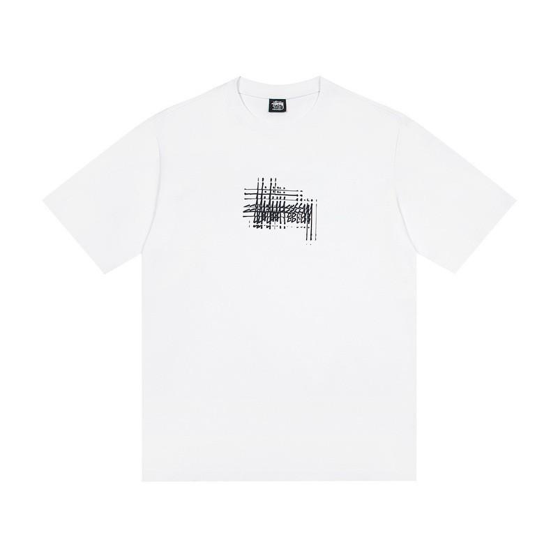 Camiseta de Algodón Unisex de Corte Holgado con Estampado de Letras Camiseta Casual de Manga Corta para Adolescentes y Adultos