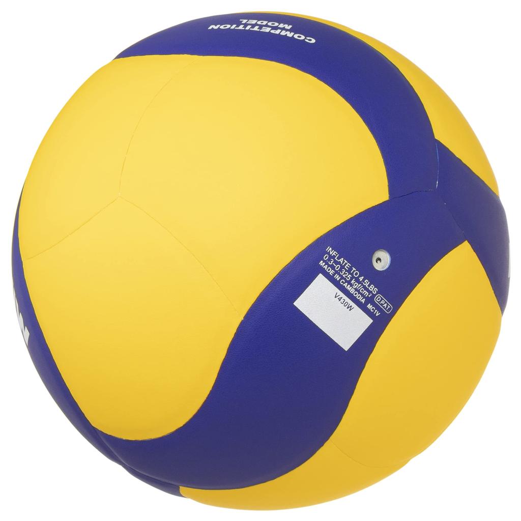 Mikasa Volleyball Practice Ball, Size 4, for Junior High School and Women, Yellow/Blue, V430W, Recommended Internal Pressure 0.3 kgf/cm²