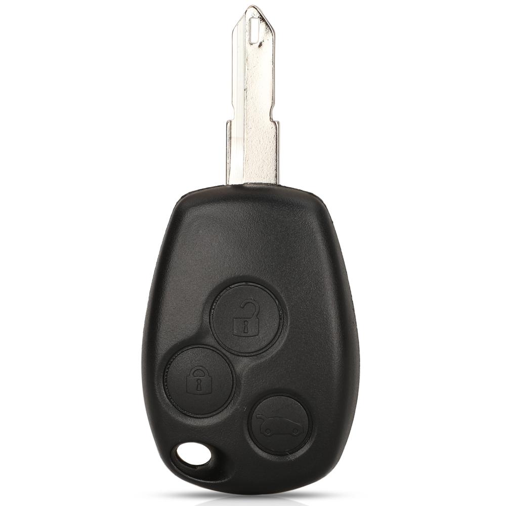 Jingyuqin 3 Buttons Replacement Remote Key Shell  Cover FOB Case for Renault Logan Sandero Clio Fluence Vivaro Master Traff