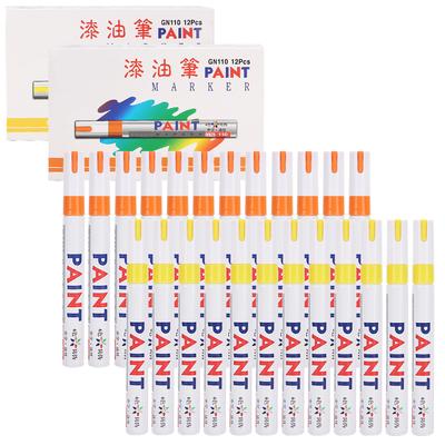 24Pcs Paint Markers Set OilBased Waterproof Marking Tire CheckIn Repair Pen Painting Tools