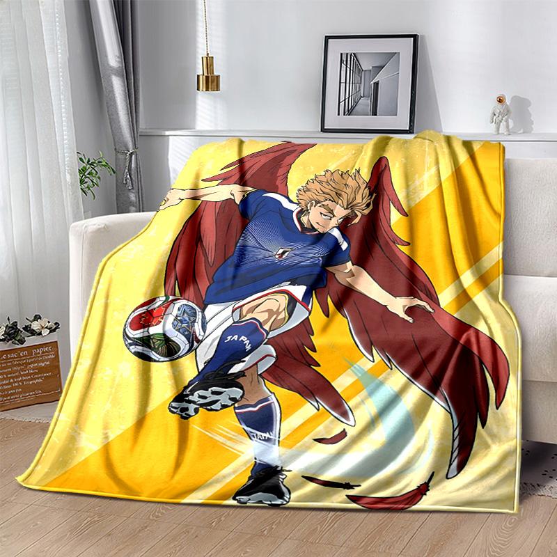 1pc Angel Soccer Gear Flannel Blanket Soft Warm Throw Blanket for Bedroom Living Room Bed Travel Camping Picnic Gift. MT7150144