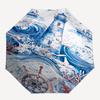1pc Ocean Lighthouse Navigation Umbrella with Plastic Handle, Suitable for All Seasons Outdoor PT422