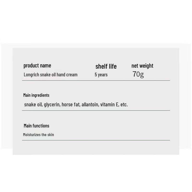 Longliqi Snake Oil Hand Cream