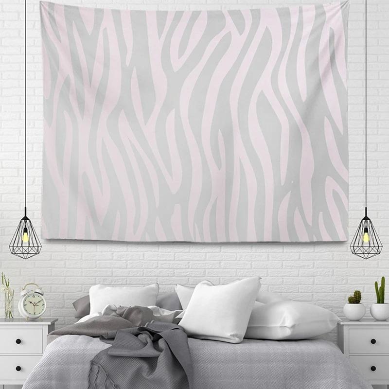 Office Living Room Tapestry Simple Line Geometric Pattern Hanging Cloth Home Wall Decoration Tapestry