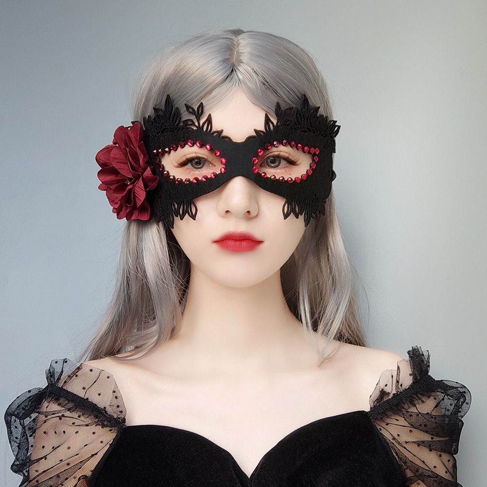 Requisiten Blumige Maskerade Augenmaske Halbmaske Augenbinde Mit Blume Mash Party Cosplay Requisiten