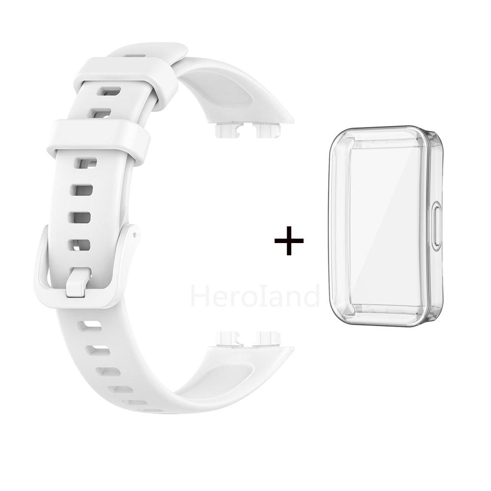 Módní měkký silikonový řemínek k hodinkám pro chytré hodinky Huawei Band 8 Náramek pro Huawei Band 9 10 Pásek Náramek Sportovní pásek a TPU pouzdro