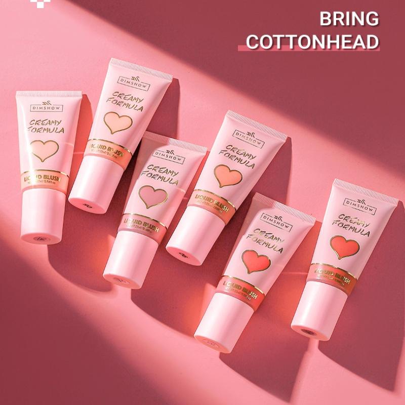 Dimshow Velvet Skin Sense Buze și Obraji Cu Cap Mare de Burete Dublă Utilizare Hidratant și Hidratant Blush Ușor de Colorat