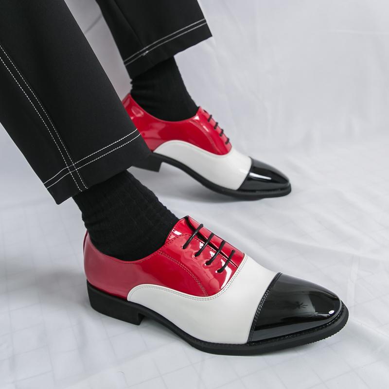 Fashion Men Leather Casual Oxford Shoes Retro Comfortable Platform 2025 New British Style Lace-Up Business Shoes Slip-on Outdoor Shoes