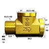 Raccordo a T BSP Femmina Maschio 1/2" Divisore a 3 Vie Raccordo per Tubi in Ottone Accoppiamento DN15 Casa Giardino Per Adattatore Acqua Gas Olio