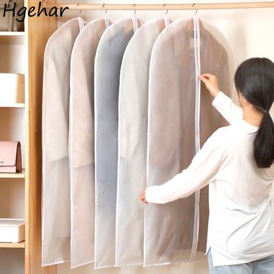 Translucence Clothing Covers Household Thicker Water-proof Large Capacity Clothes Storage Bags Wardrobe Hanging Protective Home