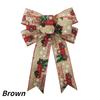 Creative Christmas Ribbon Bow Imitation Hemp Truck Pattern Printed Hanging Decoration Christmas Tree Decor Bow Spot Wholesale