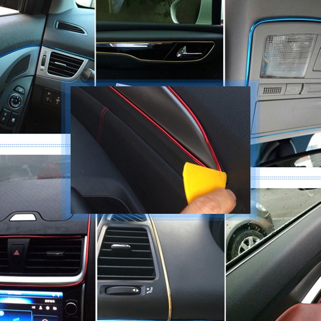 5 Meters Car Door Dashboard Air Outlet Steering Simidi\-Inner Flexible Strips Decoration Line Styling Car\-Shaper Accessories