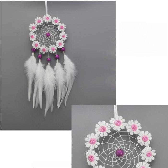 1Pc Sunflower Dream Catcher Small Wind Chime Ornament for Wedding Car Interior Home Decoration Party Gifts Gifts for Friends
