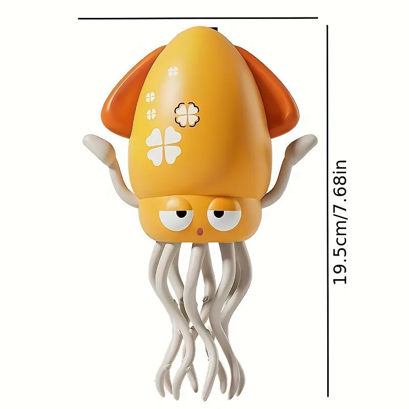 1SET Dancing Electric Octopus, Automatic Jumping Squid - Funny Trick Toy, LED Electronic Dancing Octopus Toy, Pink, Yellow, Green