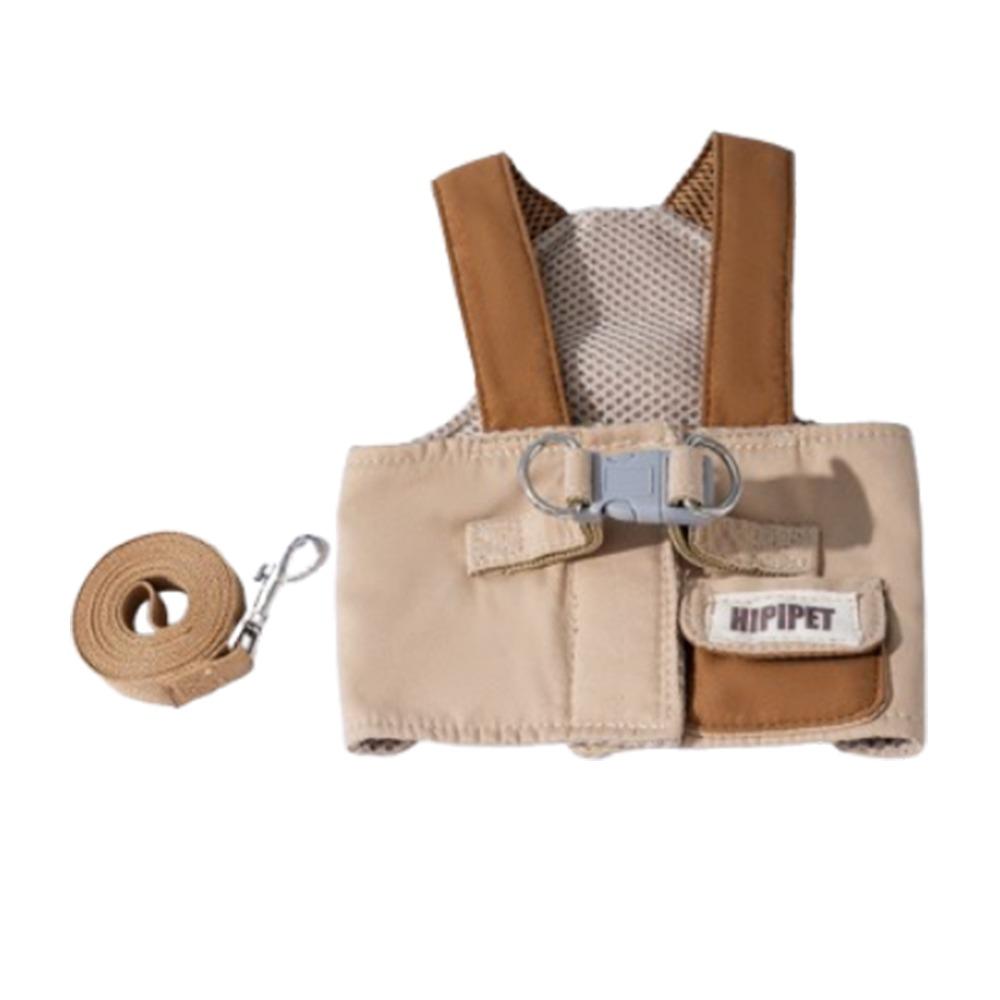 

с Поводком Веревка для Выгула Собак Регулируемая Шлейка-Жилет для Собак Набор для Выгула Питомца Аксессуары для Щенка XL-Brown Set
