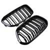 Front Bumper Grilles for BMW 1-Series F20 5-door/F21 3-door 118i/120d/144d/120i 2015-2017 Facelift Double Lines Grills