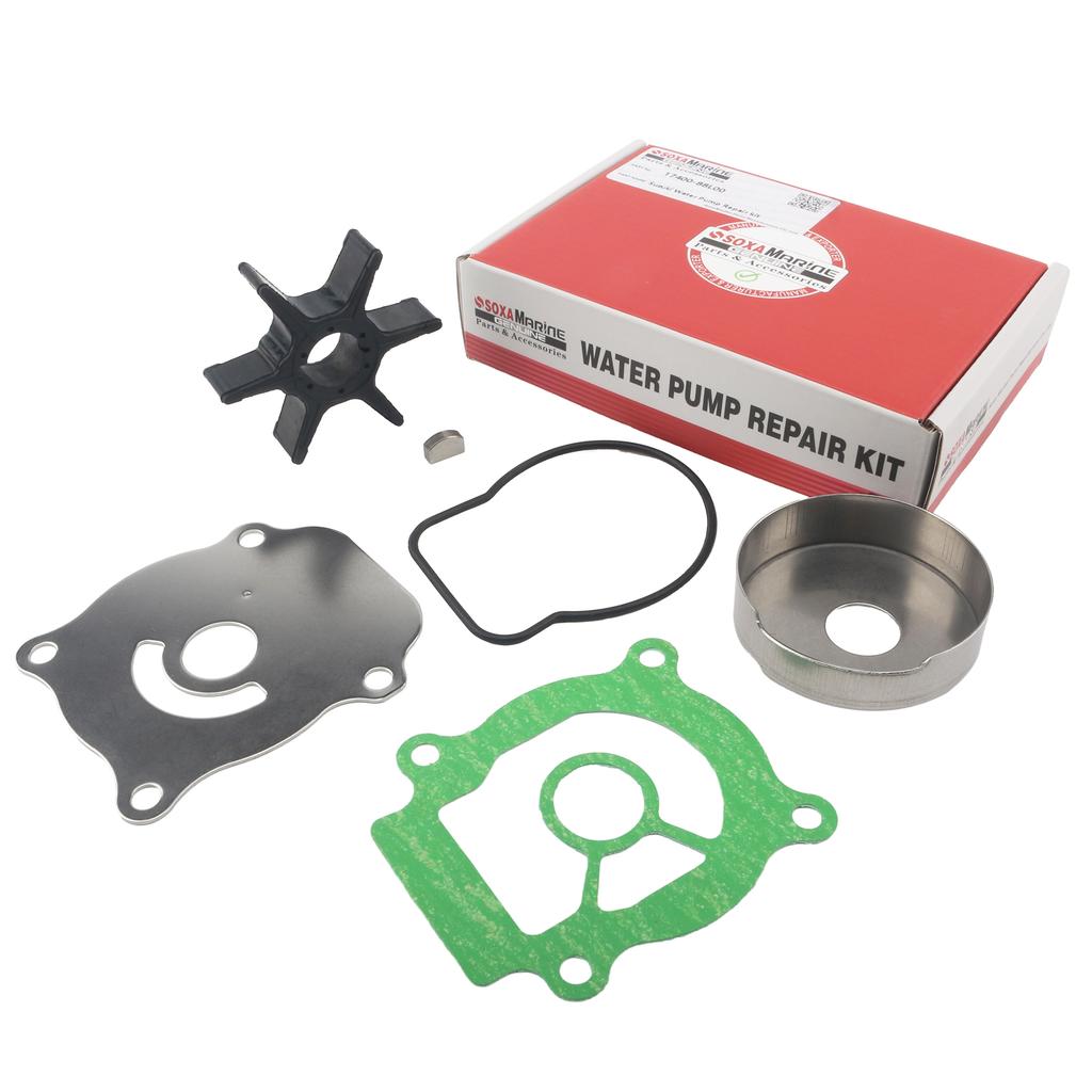 Water Pump Impeller Rebuild Kit Fits for Suzuki Outboard DF 40 50 60 HP 4-Stroke Boat Engine Models 17400-88L00 17400-88L01