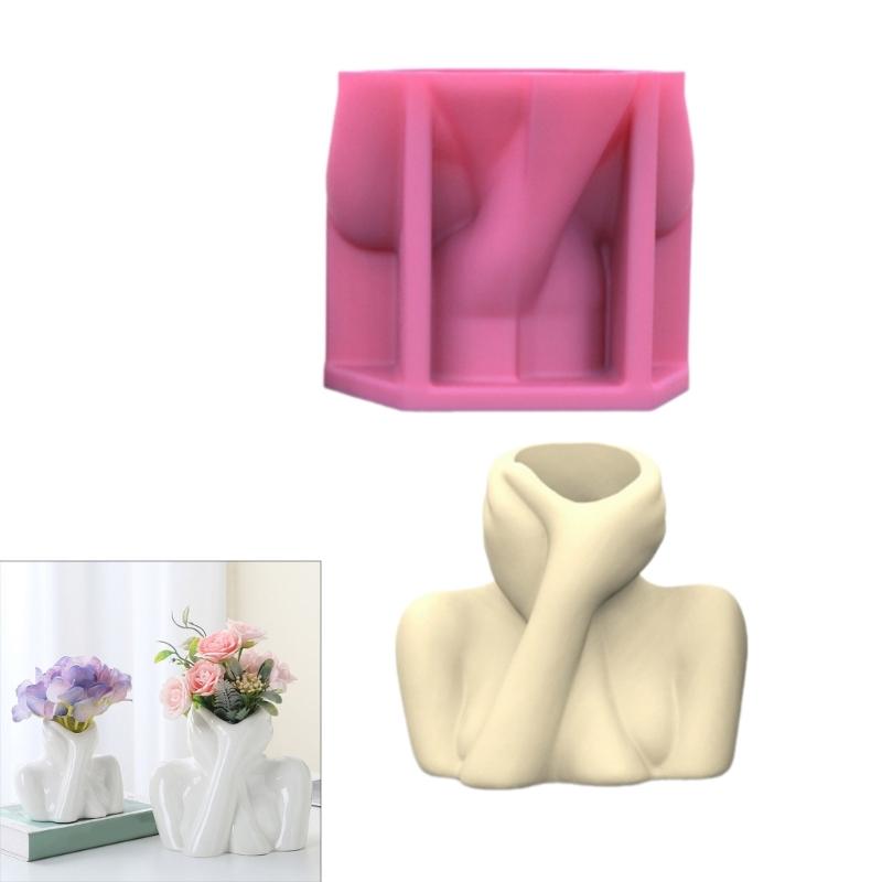 Abstraktní portrétní formy na vázy Unikátní silikonová forma na květináče pro výrobu květináče, aranžování květin, pryskyřičné formy, dekorace