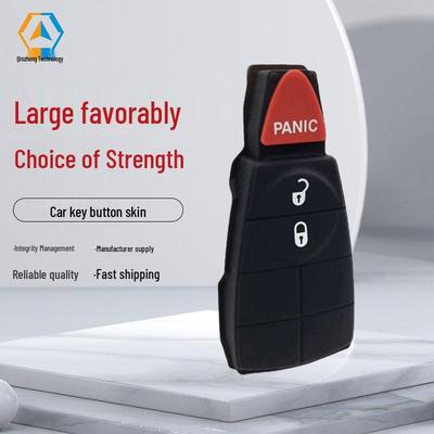 Housse de bouton de clé en silicone pour Nouveau Chrysler 2+1 boutons