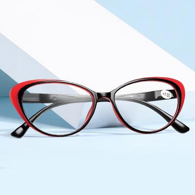 Reading Glasses Women Fashion Cat Eye Presbyopic Glasses Vintage Ladies Ultralight Optical Farsighted Eyewear Diopter +1.0~+4.0
