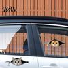 Realistic Pattern Car Sticker Stickers Zipper Cat Shape Adhesive Waterproof Scratch Cover Durable Decals for Cars Electric Vehicles Windows Cute Body