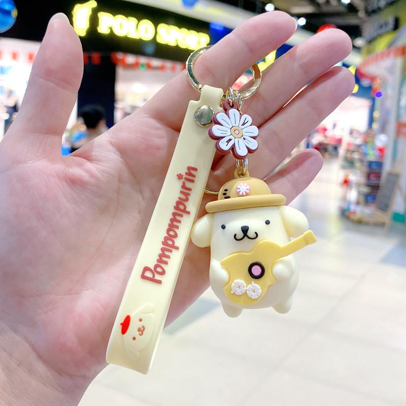 Authentischer Hello Kitty Schlüsselanhänger Silikon Niedliches Cartoon-Accessoire Für Geschenke Und Taschen