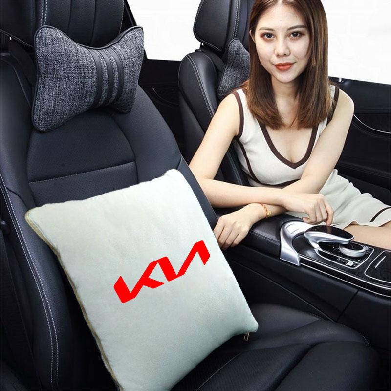 Car Pillow and Blanket Dual-use Car Folding Cushion Office Nap Pillow and Blanket For Kia Rio 3 4 K2 K3 X-Line Car Accessories