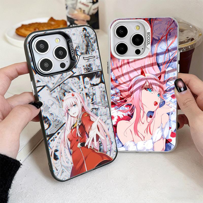 Darling Zero Two 02 Anime Shockproof Phone Case for iPhone 17 Air 16 16E 15 Pro Max 14 Plus 13 Mini 12 Back Cover Anti Fall Fund