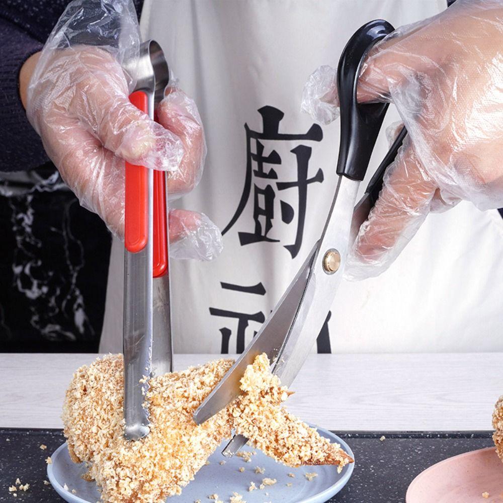 Fisch Hähnchen Grill Kochen Edelstahl Schwerlast Clip Lebensmittel Schere Küchenschere BBQ Zange