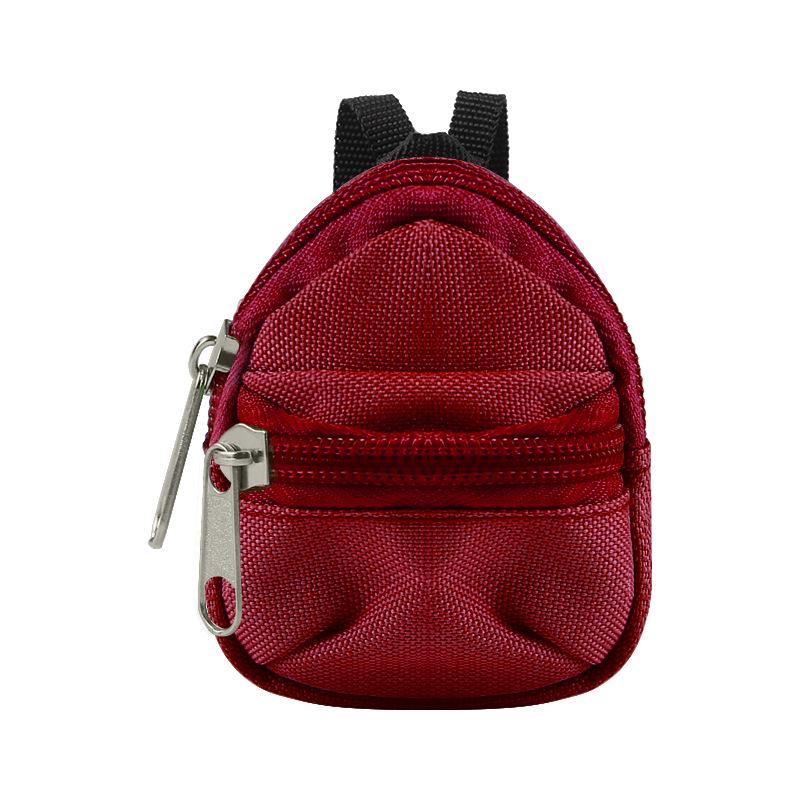 BJD Doll Backpack: 8cm Double-Layer Coin Purse and Small Schoolbag for Rag Doll