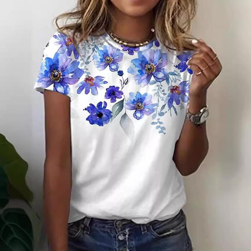 Casual American 3D Printed Short Sleeved T-shirt