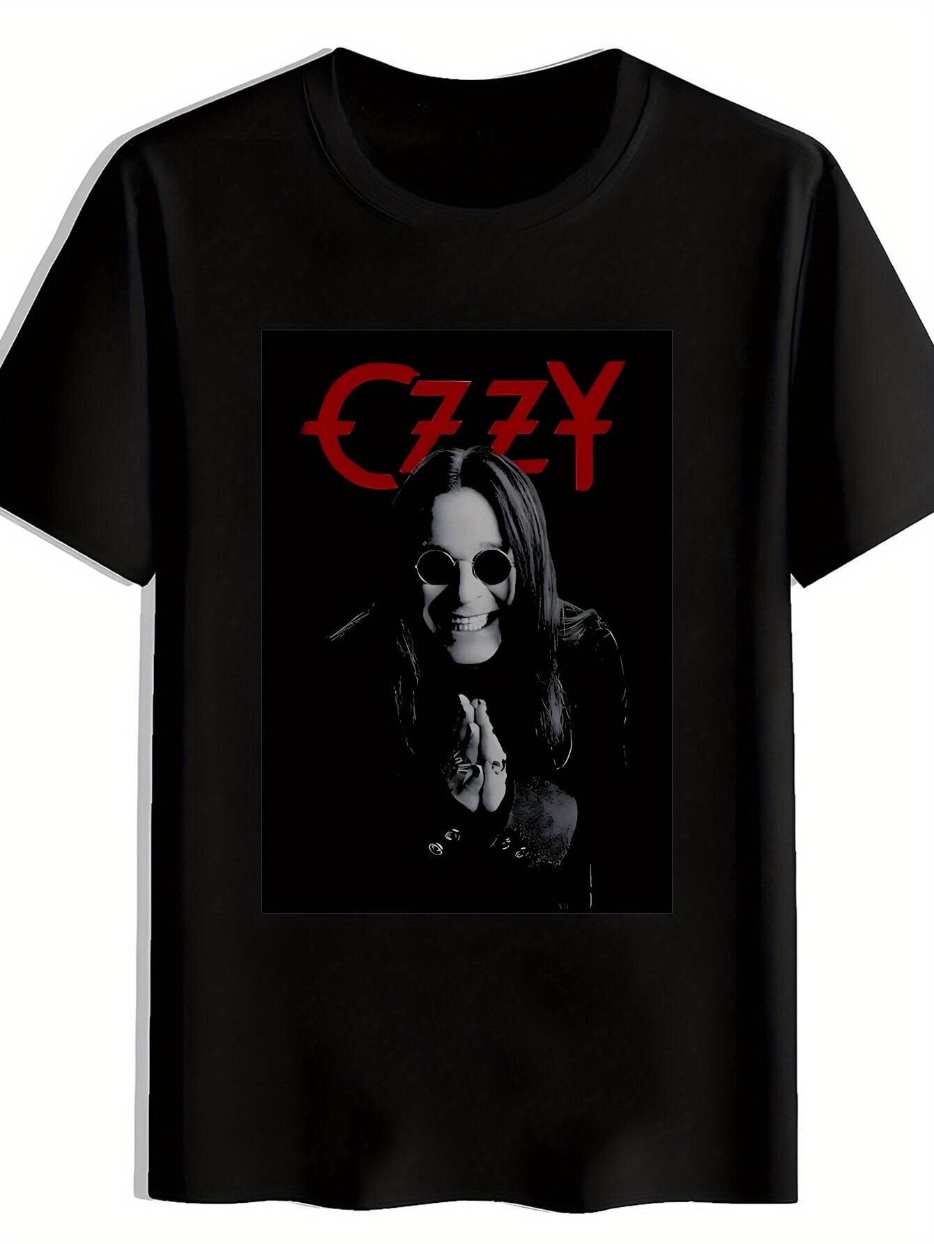Black Graphic T-shirt - Ozzy Osbourne Portrait Design M