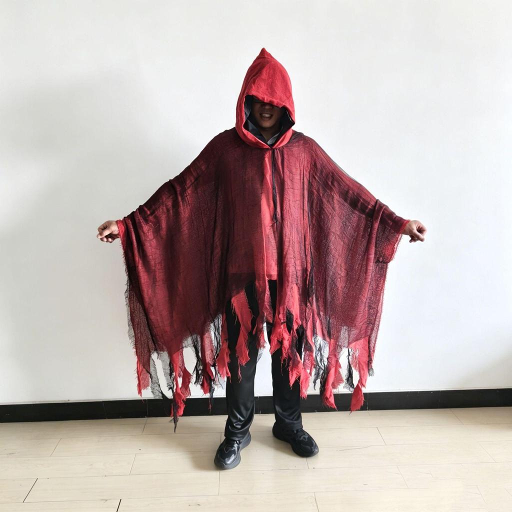 Halloween Skeleton Cape & Mask: Escape Room Ghost Zombie Costume Props