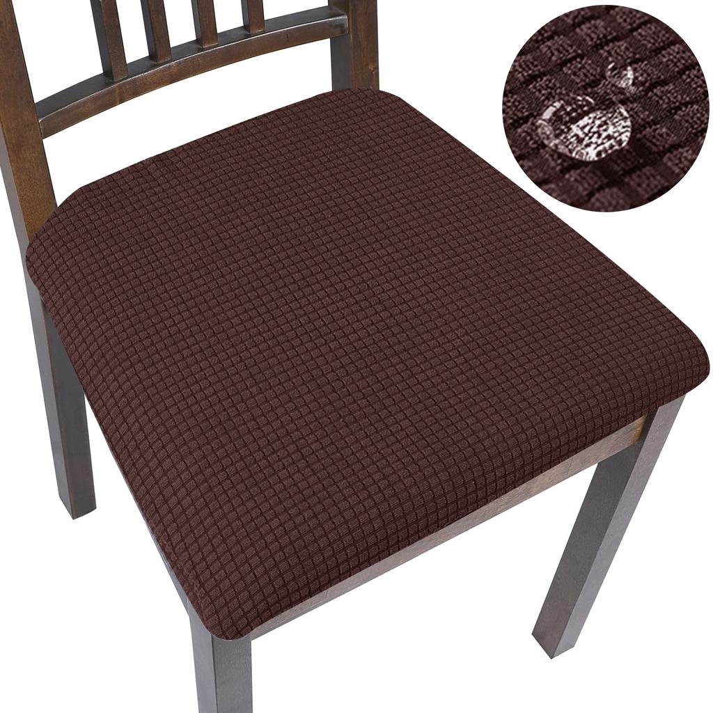 Spandex Jacquard Chair Cushion Cover Dining Room Upholstered Cushion Solid Chair Seat Cover Without Backrest Furniture Protector