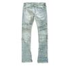 DRIPX New Stacked Jeans Men Patchworks Spliced Denim Ripped Wash Frayed Pants Male's Streetwear Men‘s Tassel Motorcycle Jeans