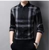 Hengyuanxiang Men's Autumn Plaid Long Sleeve Iron-Free Casual Shirt