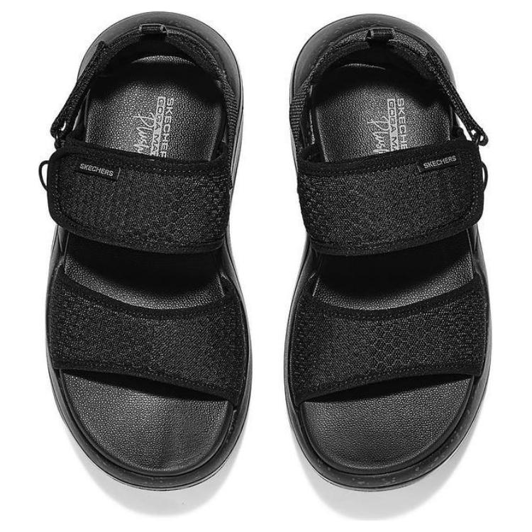 Skechers Fashionable Comfortable Simple Versatile One-Strap Sandals Women Sandals Black 141510-BBK