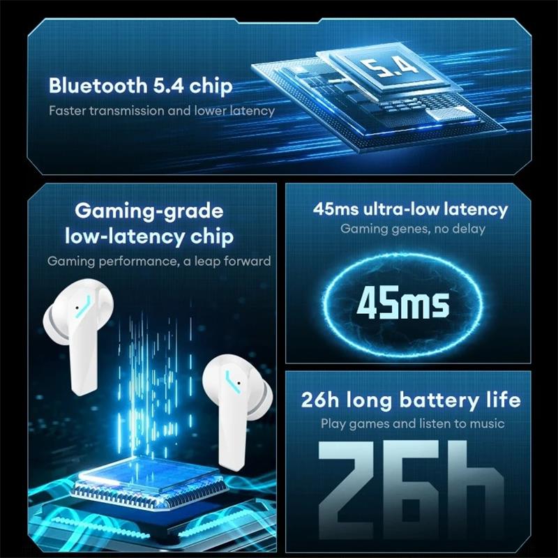 2025 New Lenovo XT53 Wireless Bluetooth Earphones Low Latency Gaming Headphones HIFI Quality Sound HD Voice Noise Cancelling Earbuds