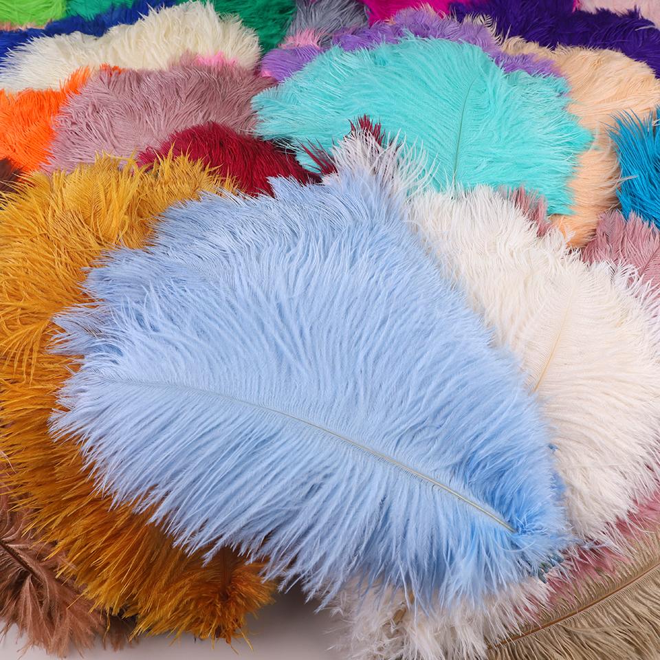 10Pcs 30-35cm Ostrich Feathers for Crafts Wedding Decoration 12-14" Handicraft Accessories Table Centerpieces Carnival Plumas