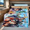 1PC DRAGON BALL  Print Flannel Blanket, High Quality All Seasons, Home Decor, Warmth and Comfort, Perfect for Christmas Gifts