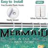 Blue Mermaid Ocean Shower Curtain - 60Wx72L Inch, Green, Wash Your Tail Funny Bathtub Bubble Waterproof Polyester Fabric, 12 Pla