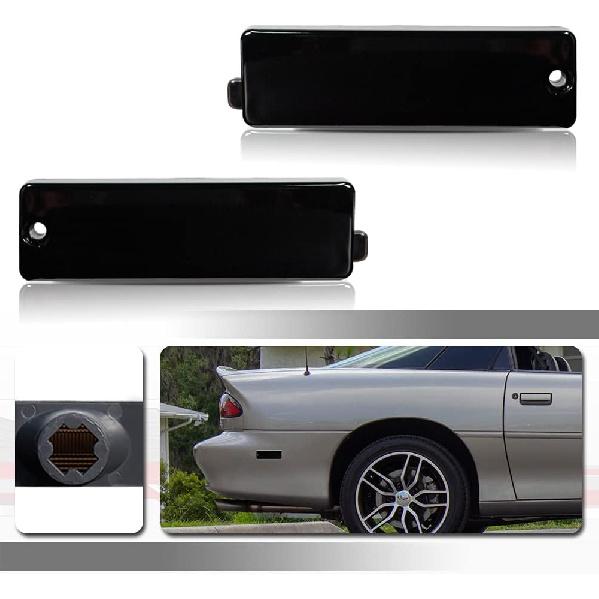 Full Red Led Lamps Smoked Lens kit Compatible With 1993-2002 Chevy Camaro Rear Bumper Side Marker Lights