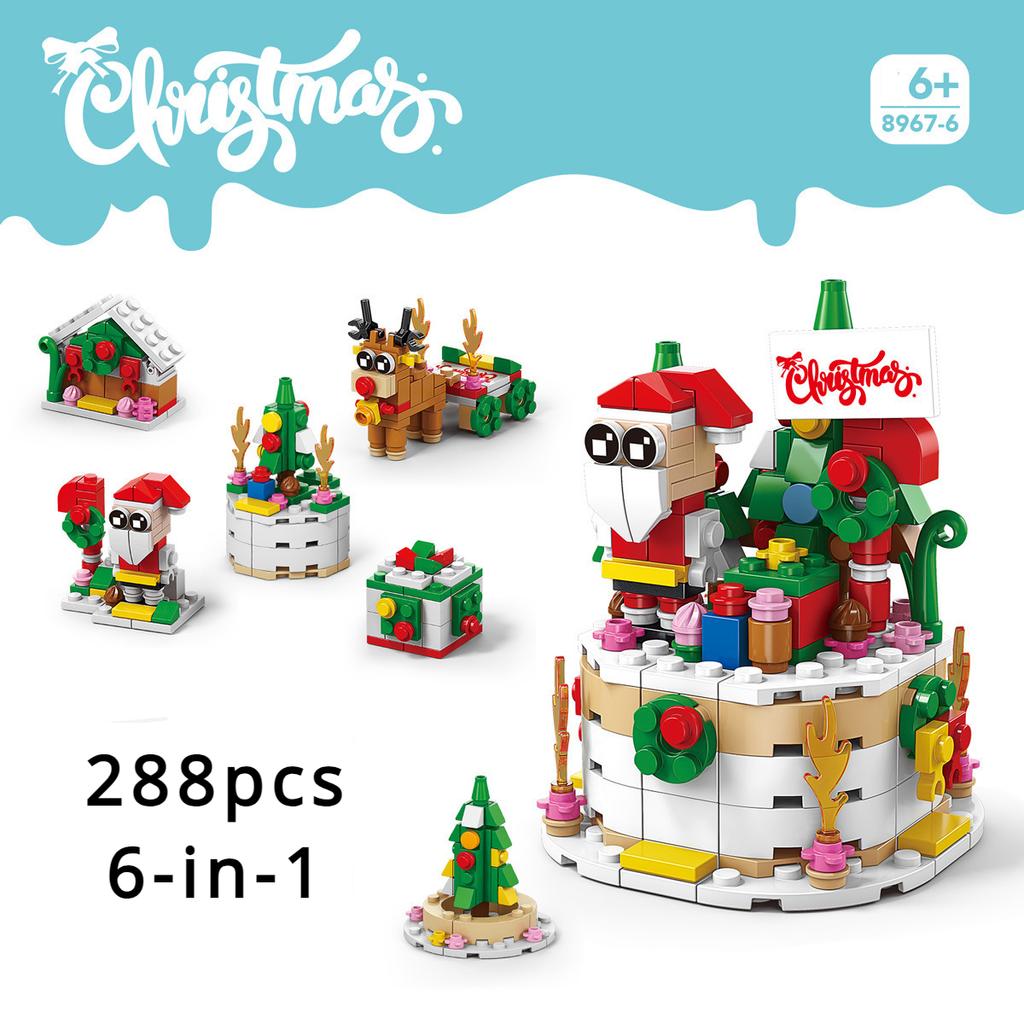 Christmas Street Scene Elk Puzzle Puzzle Children's Building Block Toys
