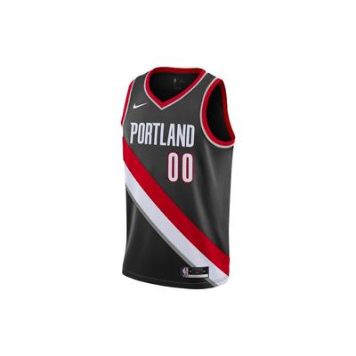 Camiseta NBA Swingman Edición Icono - Portland Trail Blazers Carmelo Anthony #00 Camiseta de Baloncesto para Hombre Negra CW3680-014