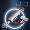 6 In 1 OTG Multifunction USB 3.0 Card Reader U Disk TYPE-C/Usb/Tf/Sd Flash Drive Memory Card for Adapter Phone Laptop Compute