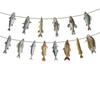 Fishes Creative Pattern Paper Banner Fishing Party Scene Props Decoration