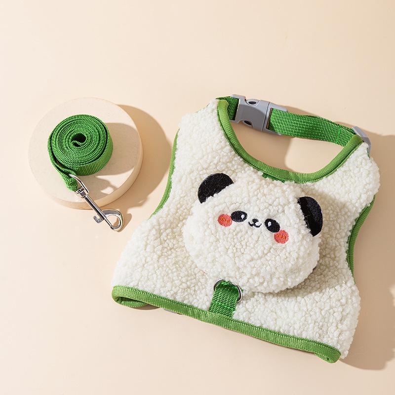 

Осень и зима выгул собаки поводок шерстяное зерно теплый маленький собака кошка жилет поводок питомец тяга S (applicable weight 5-4 kg)