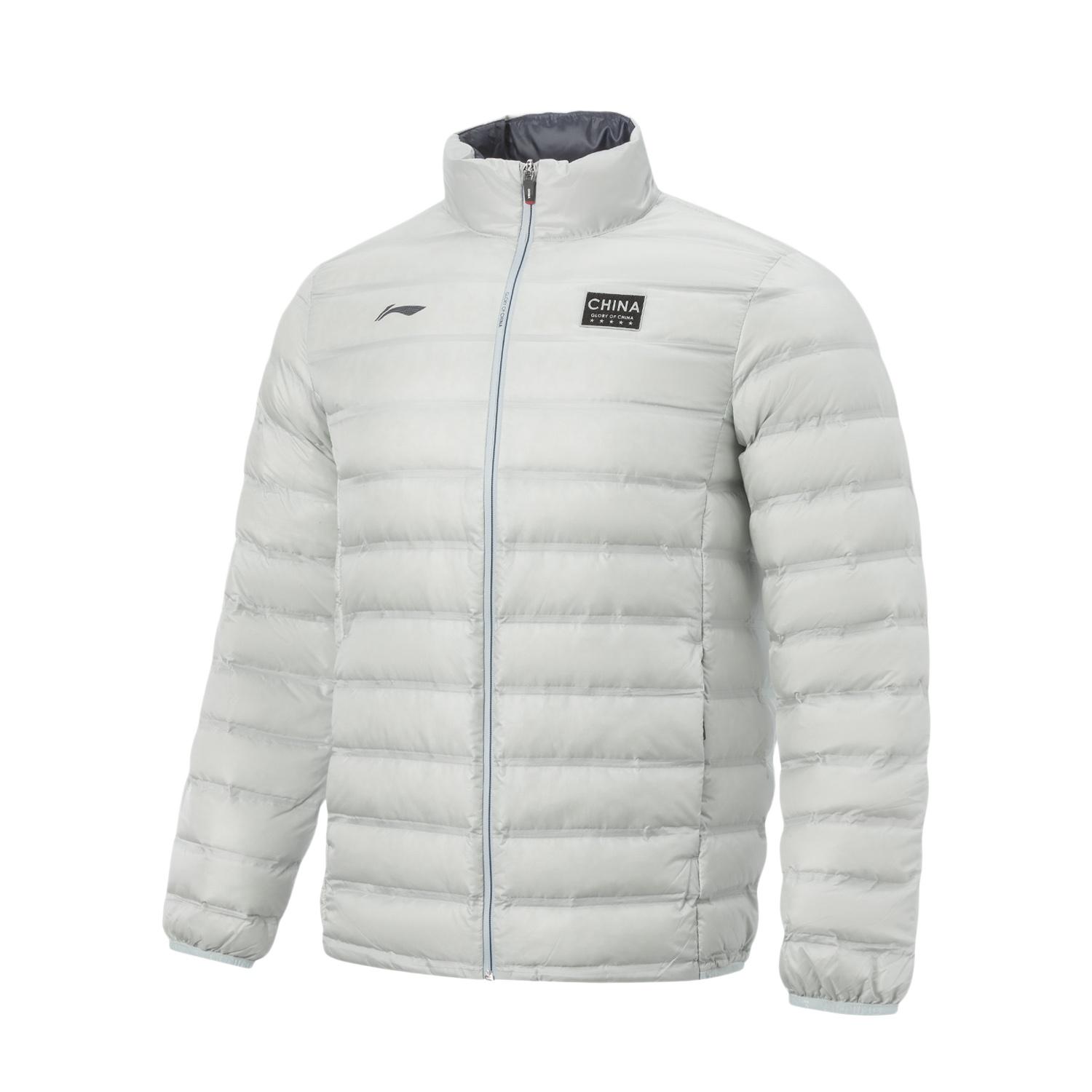 

Серия для настольного тенниса Li Ning Приталенный крой Воротник-стойка Узор с логотипом Буквы В рубчик Пуховик Мужские куртки AYMV103-2 S