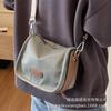 Small bag women's versatile 2025 new fashion retro canvas messenger bag women's work small square bag portable shoulder